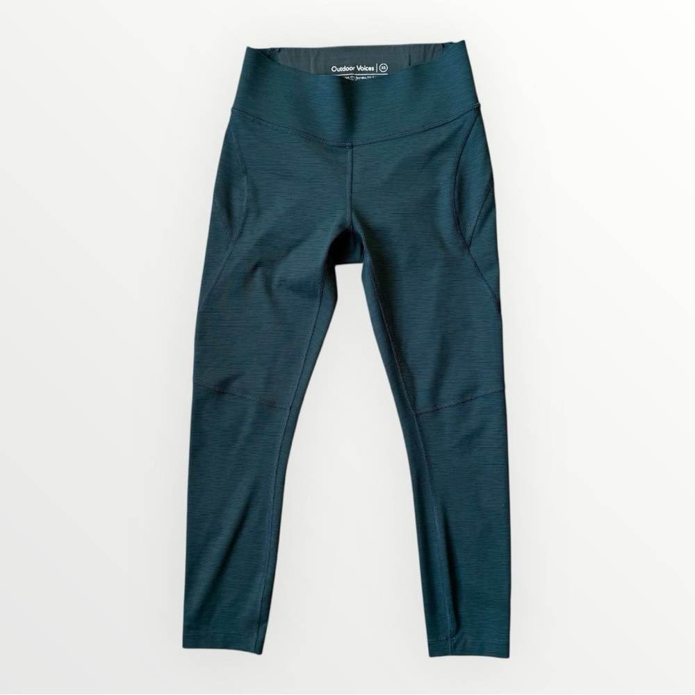 Outdoor Voices Tech Sweat 7/8 Flex Athletic Leggings Evergreen Size XS